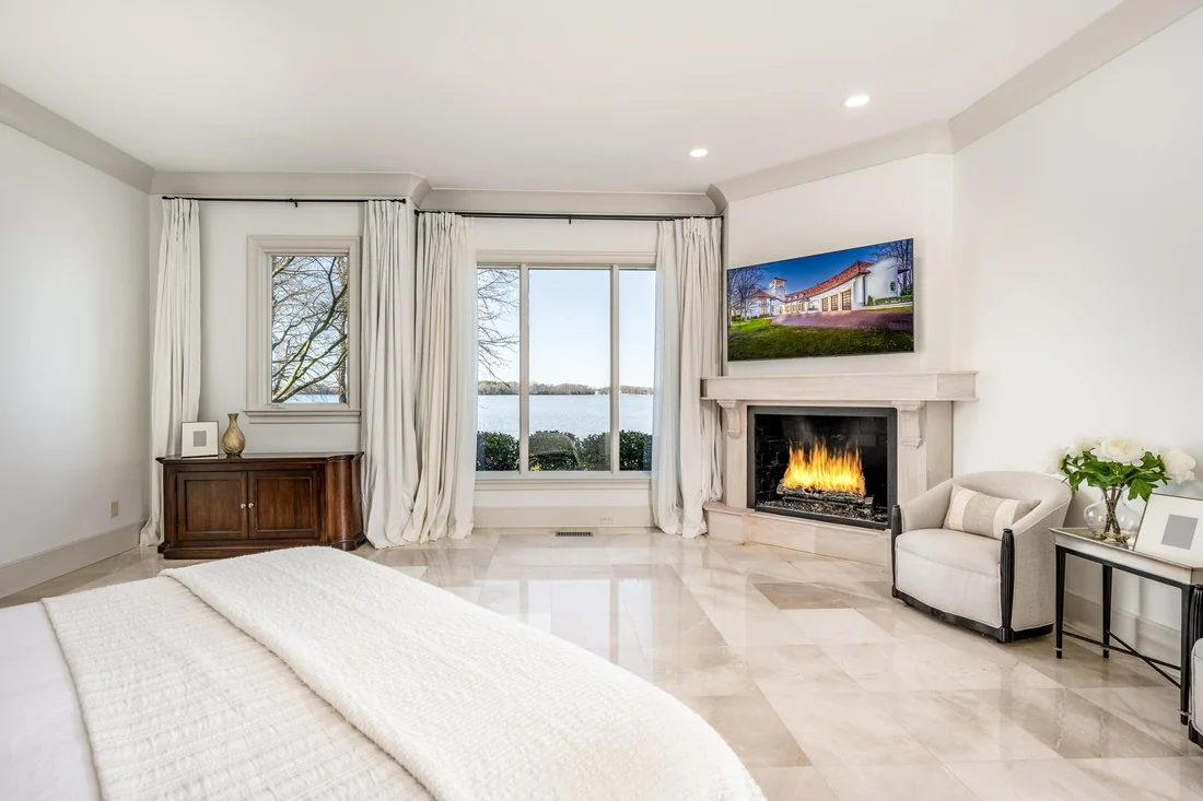Lake Norman home interior overlooking the water
