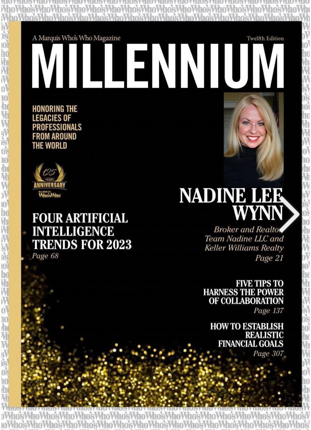 Millennium magazine, Twelfth Edition, with Nadine Lee Wynn on the cover